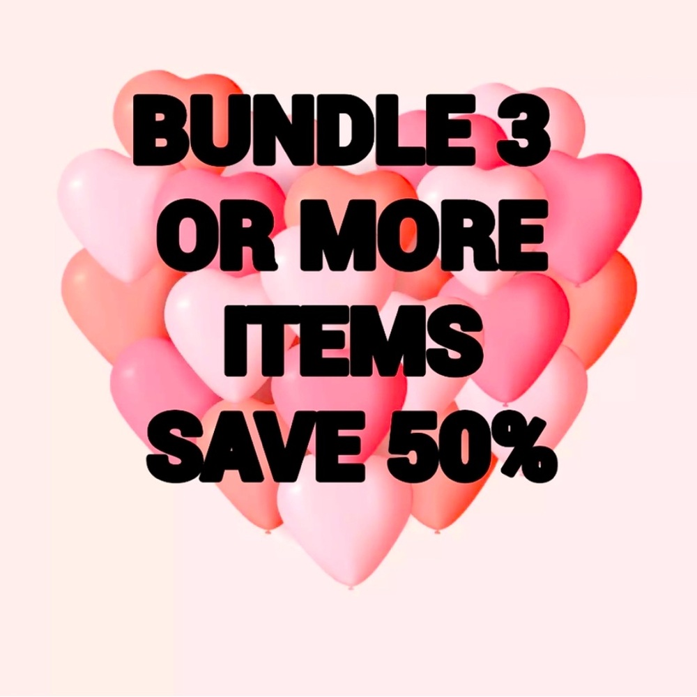 Bundle any three or more items from my closet save 50%